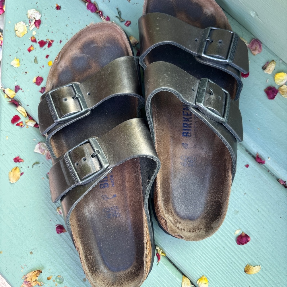 Birkenstock Women Silver Size 9 Sandals